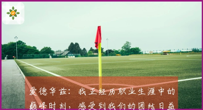 爱德华兹：我正经历职业生涯中的巅峰时刻，感受到我们的团结日益增强